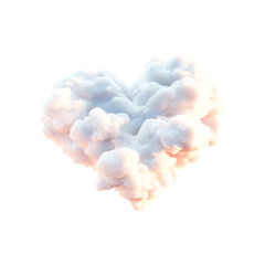 Heart Shaped Cloud Abstract Art Digital Painting,