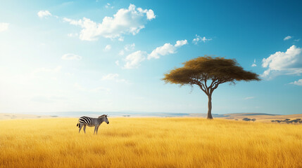 サバンナ-シマウマ