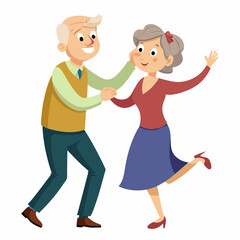 old couple dancing