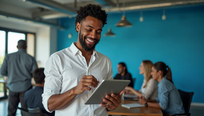 Fototapeta premium a happy young businessman