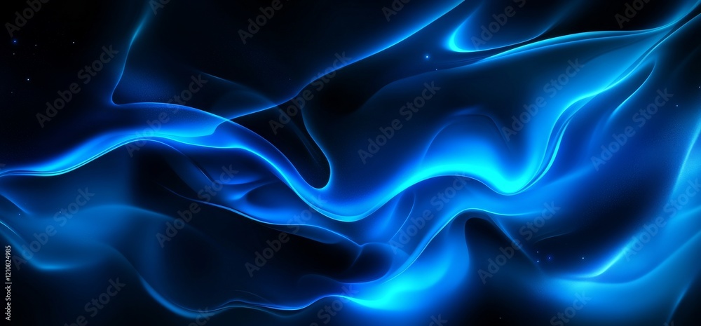 Wall mural a digital background with a blue pixelated design made of data dots