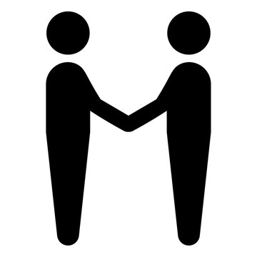 recommend clip art: 握手をする人のピクトグラム　全身