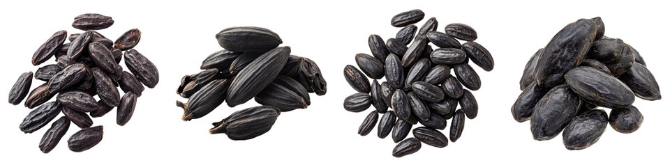 Obraz premium Tonka beans isolated on transparent background, PNG, Set of