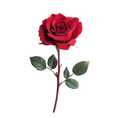 Fototapeta premium red rose on transparent background