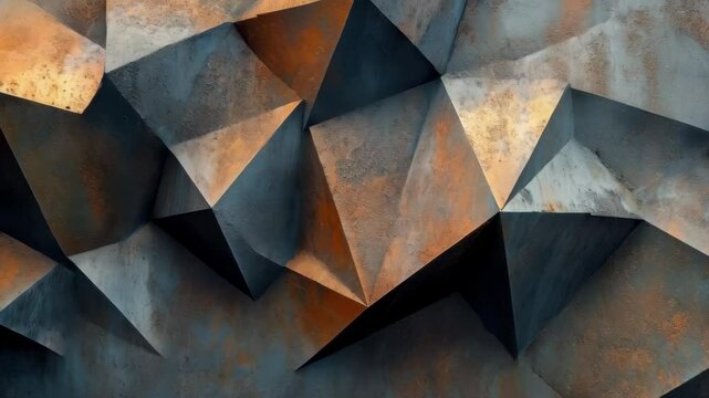 Dynamic geometric patterns unfolding with textured abstract shapes