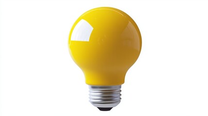 Yellow Light Bulb - Innovation and Solution Concept