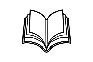 open book silhouette, open book silhouette vector, book illustration isolated  