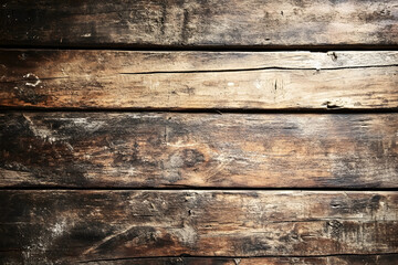 Fototapeta premium Rustic Weathered Wooden Planks Texture with Natural Brown Tones and Varying Grain Patterns : Generative AI