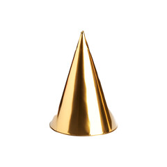 Fototapeta premium Gold party hat celebration festive cone,
