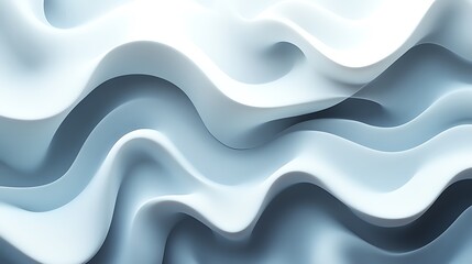 Abstract Blue White Wave Pattern Design