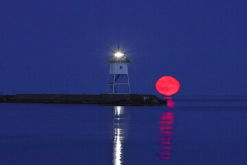 super moon over Lake Superior © charles