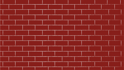 Red brick wall seamless vector illustration background, texture pattern for continuous replicate.