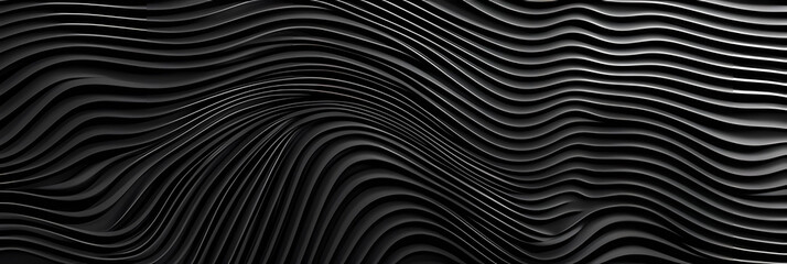Black textures wallpaper. Abstract background silk, smooth, waves pattern. Modern clean minimal backdrop design.