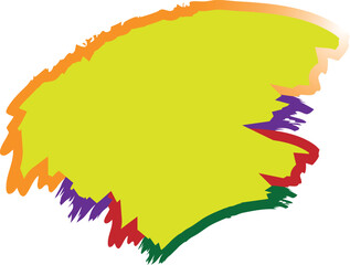  Abstract Red Brush Stroke on Orange Background