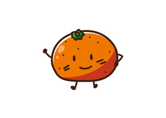 みかん　キャラクター　ゆるかわ　透過png