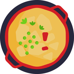 Korma is a rich, creamy curry made with a blend of yogurt, nuts, and spices, often served with vegetables or meat, offering a mild and flavorful dish.