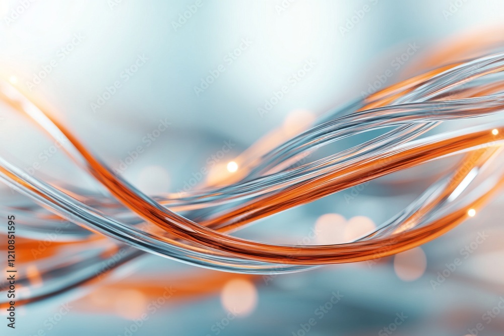 Aufkleber intricate patterns of wires intertwine in a dynamic display of light and color in a tech environment