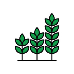 Growing vector icon