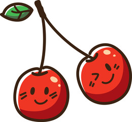 さくらんぼ　キャラクター　ゆるかわ