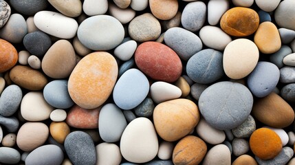 A serene backdrop of small stones creates a calming ambiance, ideal for various design projects.