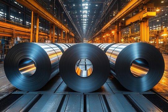 crc steel coils sparkle under bright lights showcasing their importance in the automotive industry as they prepare to be transformed into essential household appliances