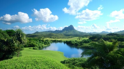 Fototapeta premium Tranquil Tropical Landscape