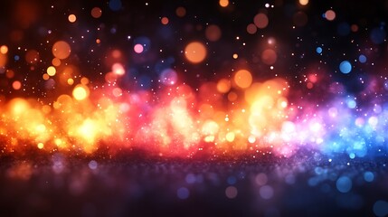 Fototapeta premium Abstract Colorful Bokeh Lights Background With Sparkle