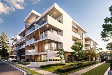 Fototapeta premium Modern Apartment Building