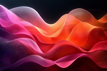 Obraz premium Vibrant Symphony: A Mesmerizing Collection of Colorful Abstract Ribbons Dancing in Harmony