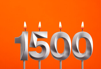 Candle number 1500 - Number of followers or likes.