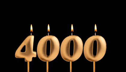 Candle number 4000 - Number of followers or likes.