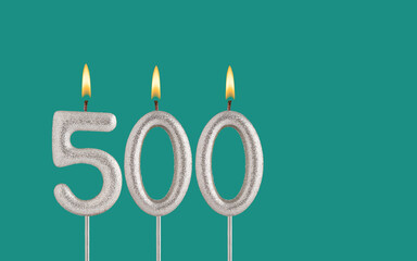 Number of followers or likes - Candle number 500.