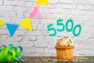 Number of followers or likes - Candle number 5500