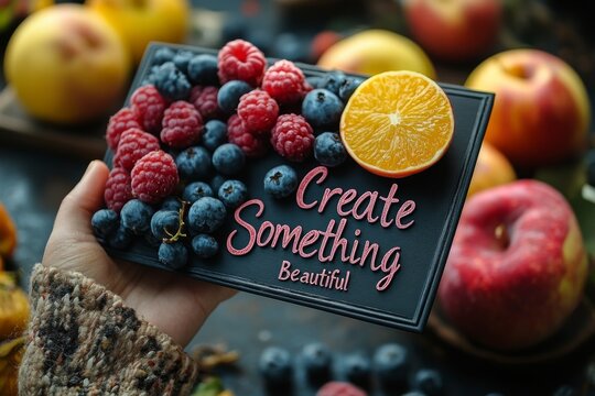 "Inspiring Motivational Card Design with Bold 'Create' Typography to Spark Creativity and Encouragement"