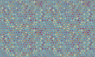 Colorful dotted pattern featuring round spots in a repeating layout. Ideal for creating abstract backgrounds, seamless textiles, and geometric wallpapers.