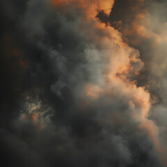 Fototapeta premium photo of smoke polluting the sky causing climate change