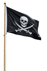 Naklejka premium jolly roger pirate flag, transparent png