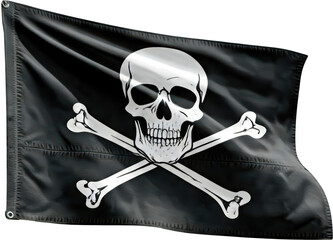 pirate flag with skull and crossbones, transparent png