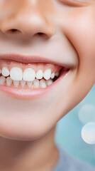 Fototapeta premium Child's Smile: Close-up of Teeth and Gums