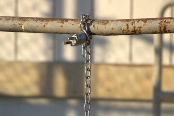 silver metal industrial chain links