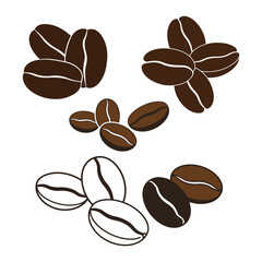 Coffee Beans Illustration with white background