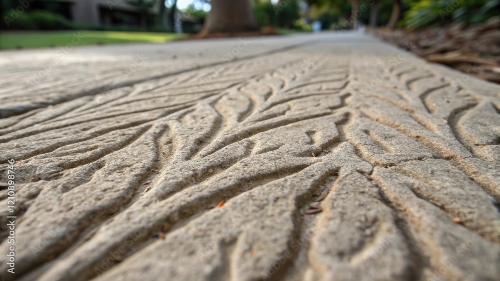 Poster A closeup of textured concrete resembling the intricate patterns found in tree bark highlighting the tactile quality of the material and its ability to blend with the surrounding