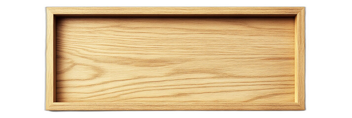 Obraz premium High-Quality Wooden Advertising Board with Smooth Oak Grain Texture on White Background - Perfect for Natural and Minimalist Design Projects