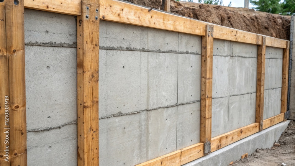 Aufkleber a medium closeup of a concrete wall as formwork is away illustrating the stark contrast between the 