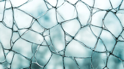 Fototapeta premium Cracked tempered or automobile glass texture for background.