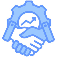 Fototapeta premium Partnership Blue Icon