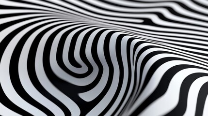 Blurred monochrome zebra swirls in a seamless pattern, combining natural texture with abstract design in soft black and white gradients