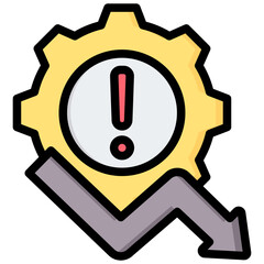 Risk Management Outline Color Icon