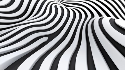 Blurred monochrome zebra swirls in a seamless pattern, combining natural texture with abstract design in soft black and white gradients