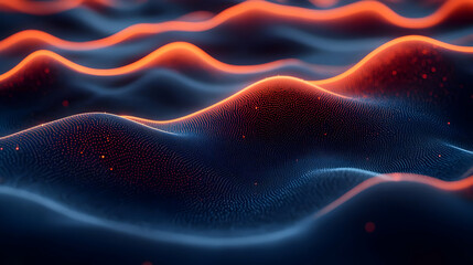 Fototapeta premium Abstract Digital Waves of Glowing Particles: Futuristic Energy Flow